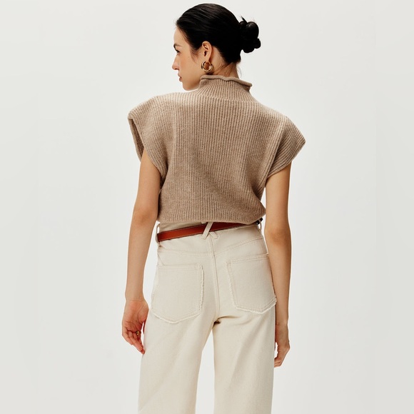 Commense Ribbed Cap Sleeve Warm Sweater - Picture 6 of 8